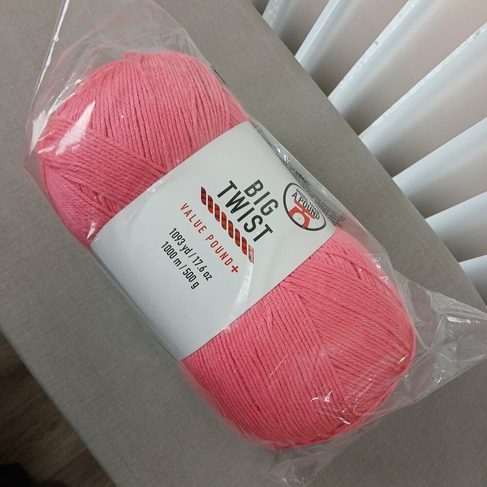 Big Twist Watermelon Value Pound Plus Worsted Acrylic Yarn NEW in package med 4
